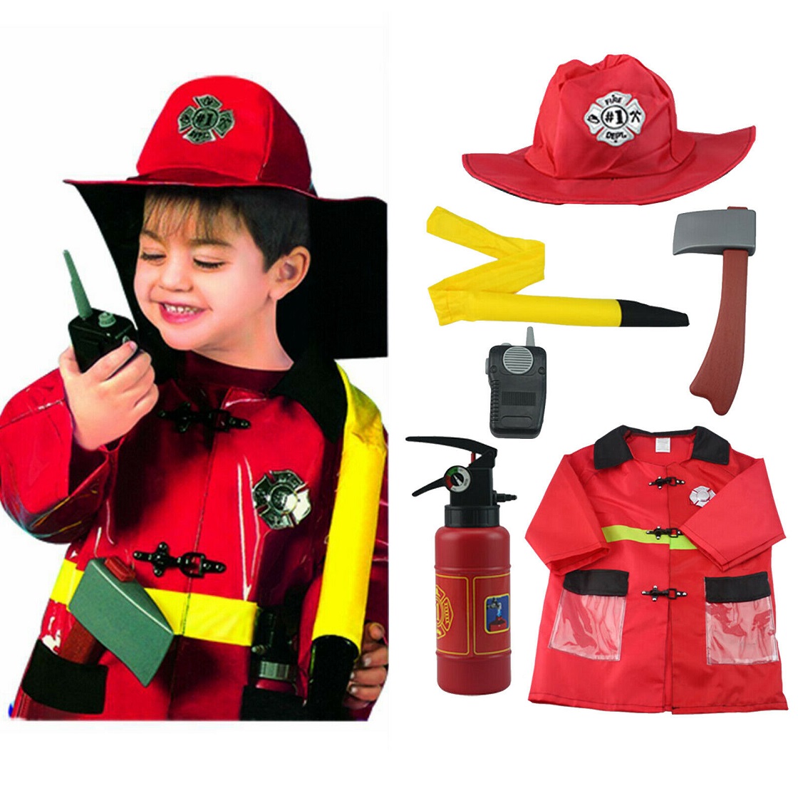 Kids Fireman Costume Book Week Dress Up - Hobby Crazy