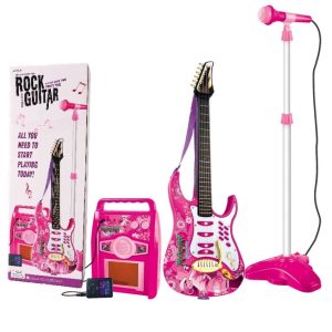 girls pink electric guitar
