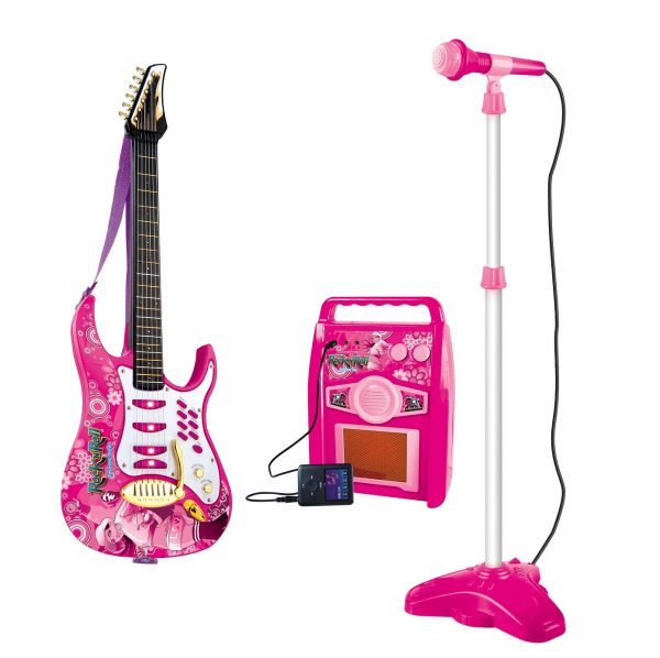 pink toy guitar