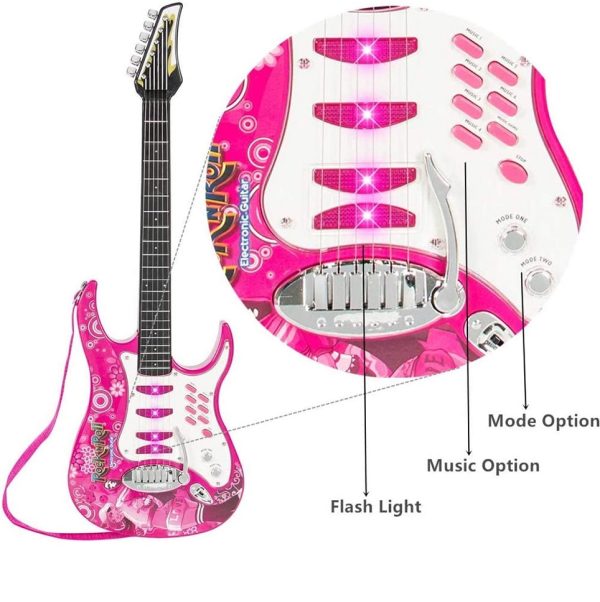 pink toy electric guitar